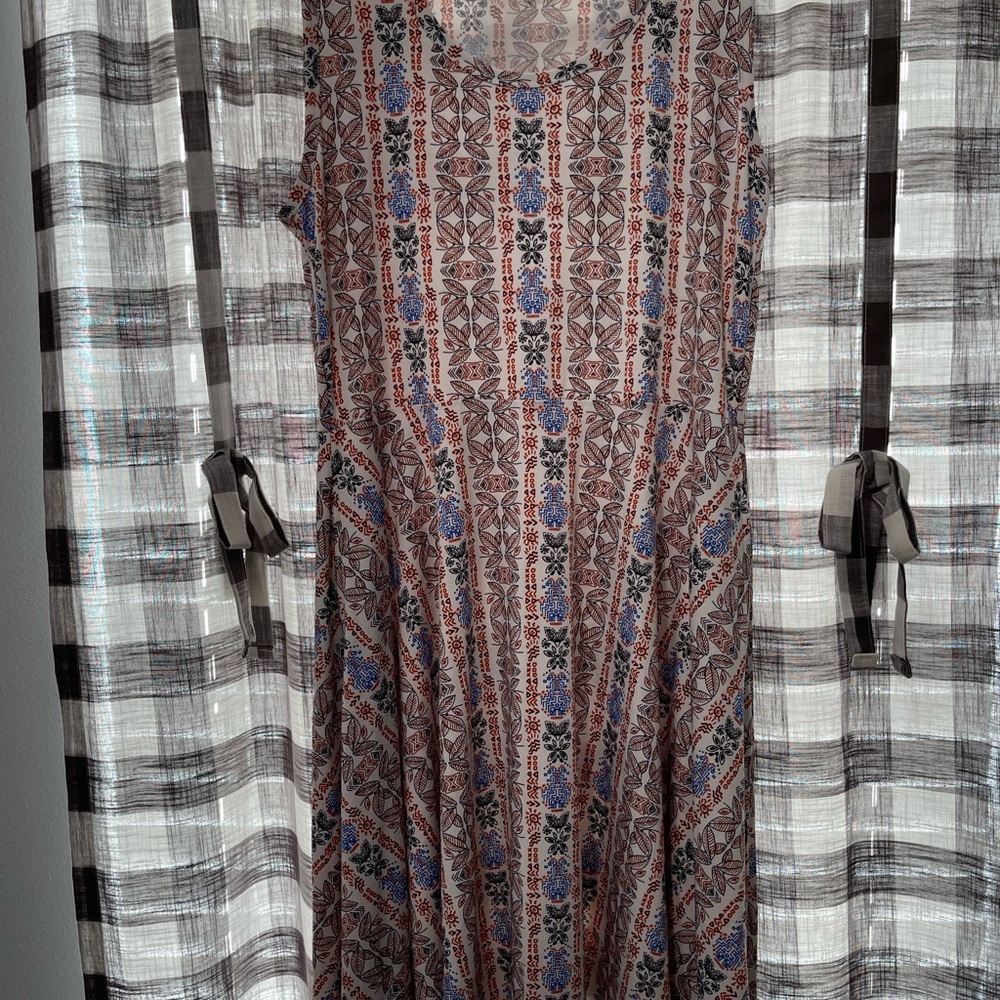 LuLaRoe Nicki Multicolor Geometric Midi Dress